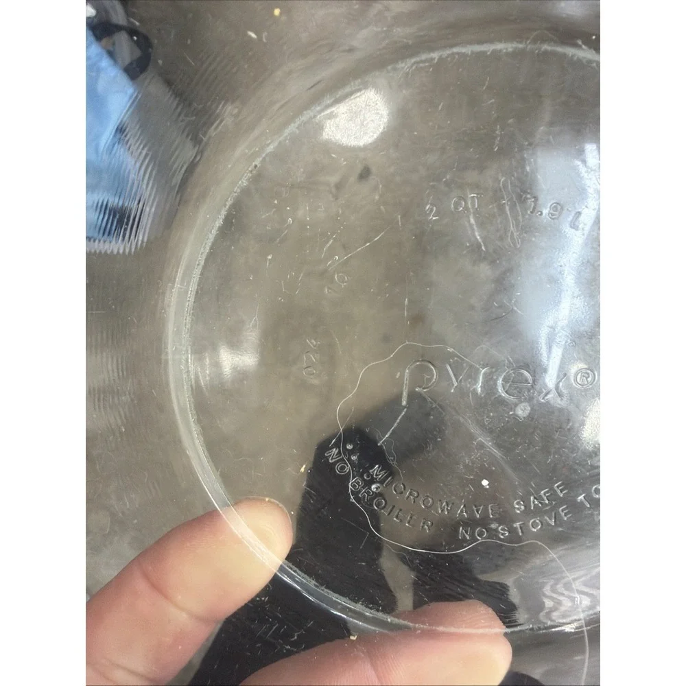 Vintage Pyrex‎ Clear Round Casserole Bowl 024 baking microwave 2 qt